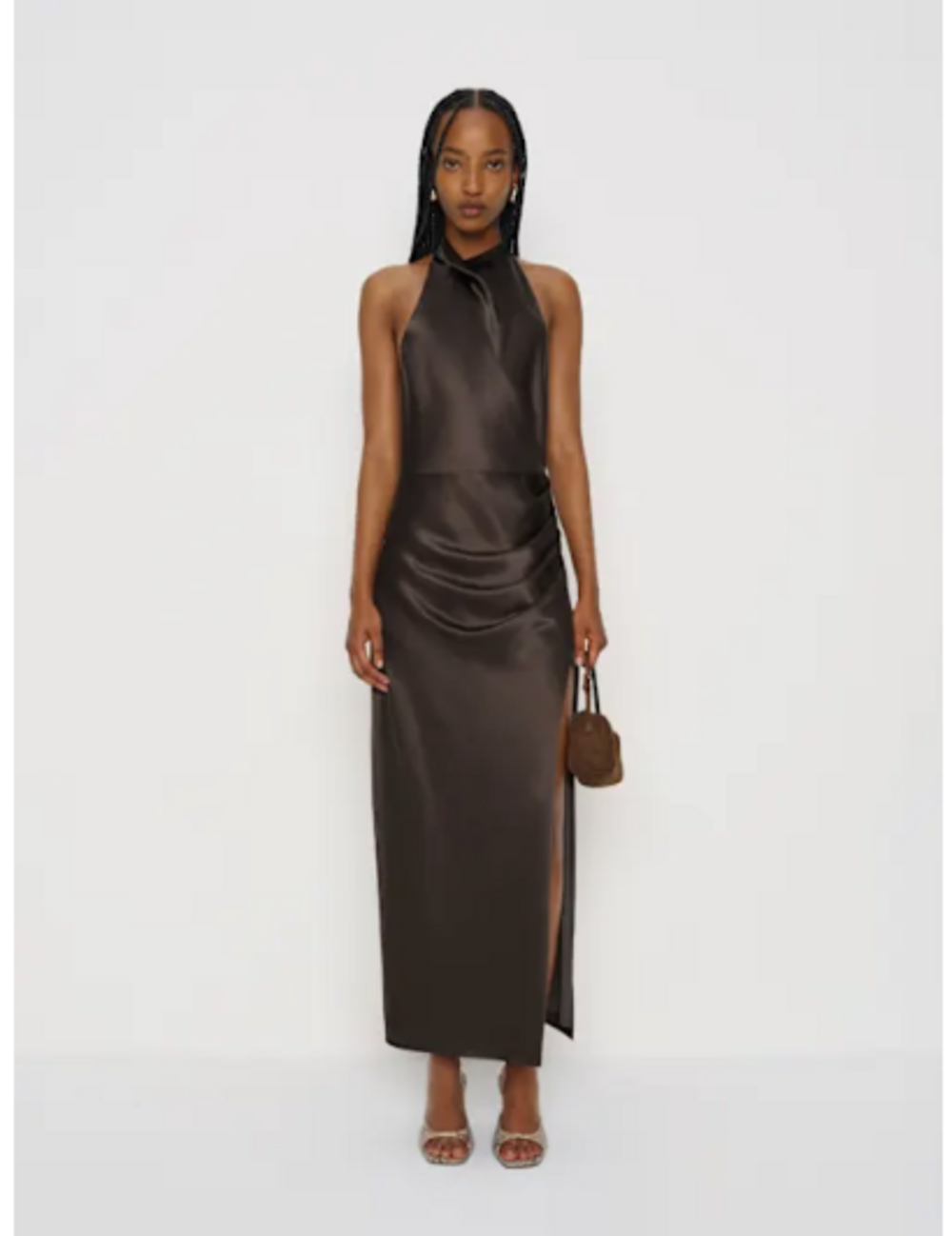 Reformation Emeline Silk Dress Black - Size 4